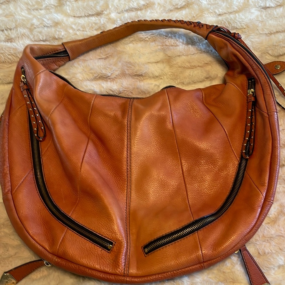 COPY - Gorgeous soft caramel leather hobo bag.
